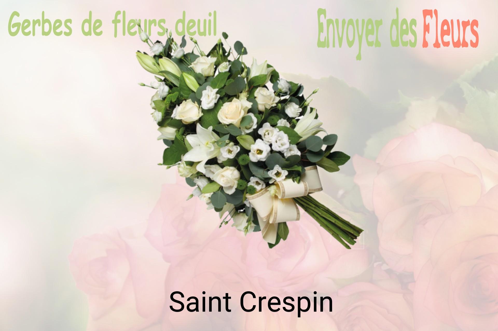 Gerbe de fleurs de deuil livrée à Saint-Crespin